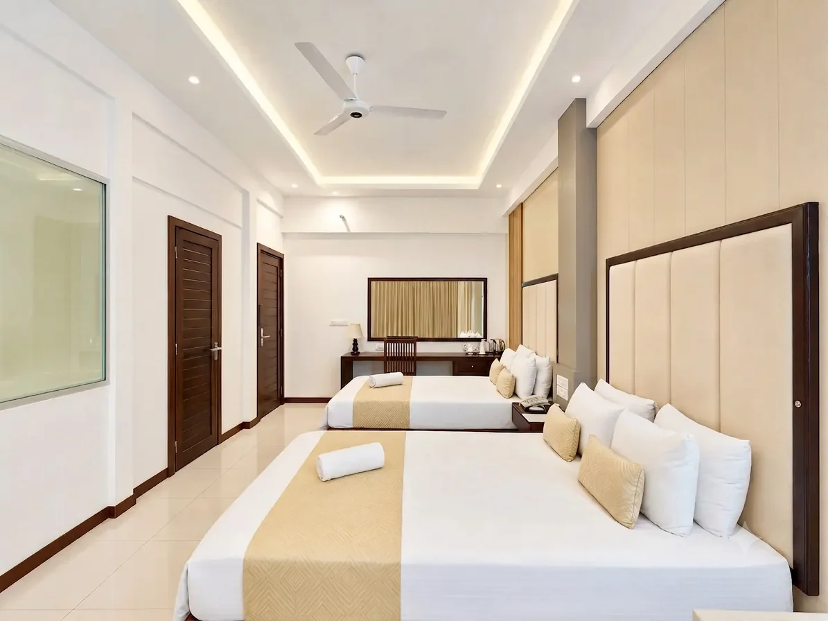 Bedroom in the Signature Two Bedroom Apartment with City View