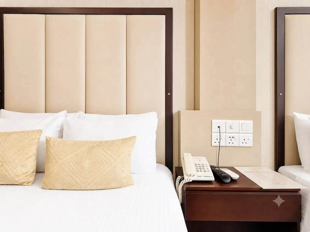 Bedroom in the Signature Two Bedroom Apartment with City View