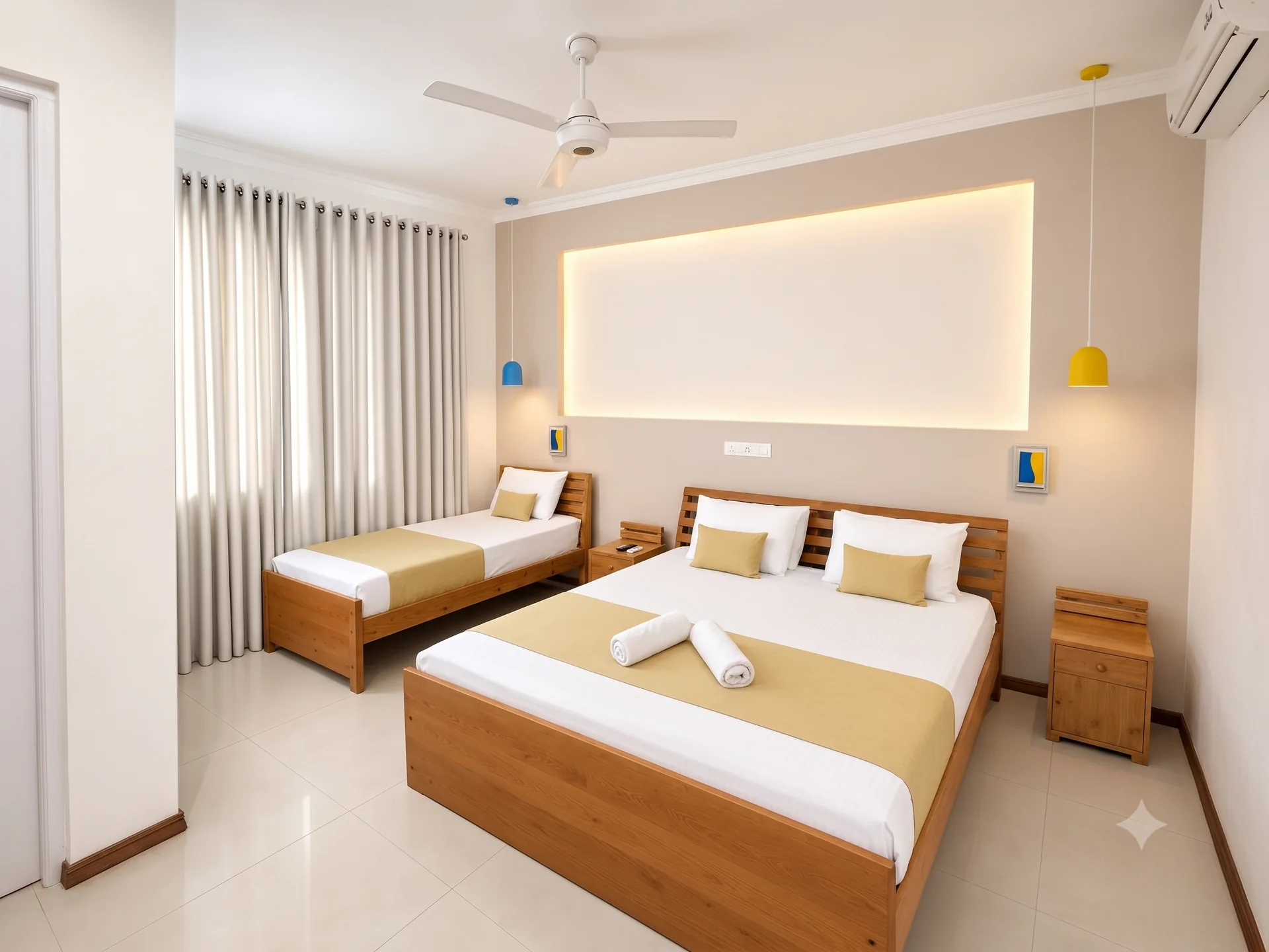 Bedroom in the Standard Twin Room